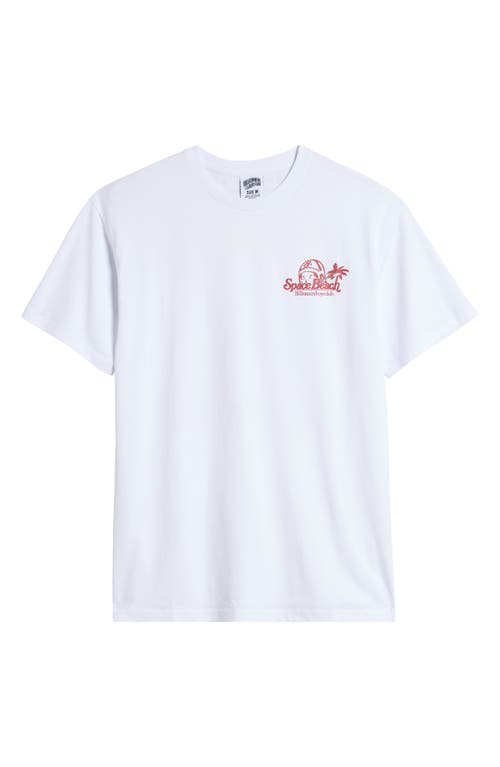 Shop Billionaire Boys Club Halley's Hotel Cotton Graphic T-shirt In Bleach White