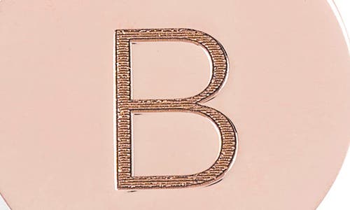 Meshmerise Initial Disc Pendant Necklace In Rose-b