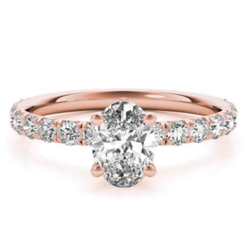 Shop Bliss Diamond 1 1/2ct Oval Diamond Engagement Ring 14k Or Gold Lab Grown In 14k Rose Gold