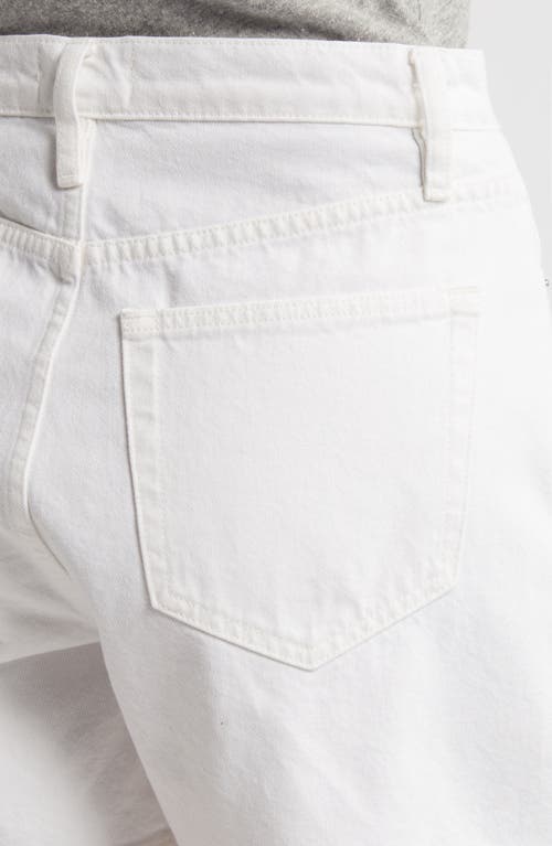 Shop Frame The Easy Denim Shorts In White