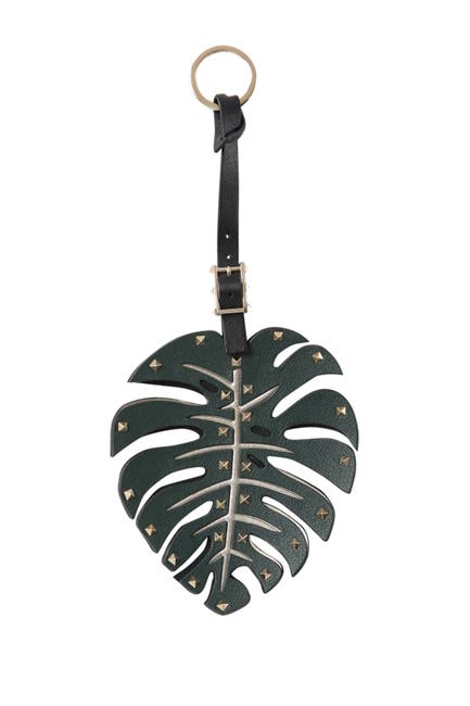 Valentino Leather Studded Leaf Keychain Nordstrom Rack