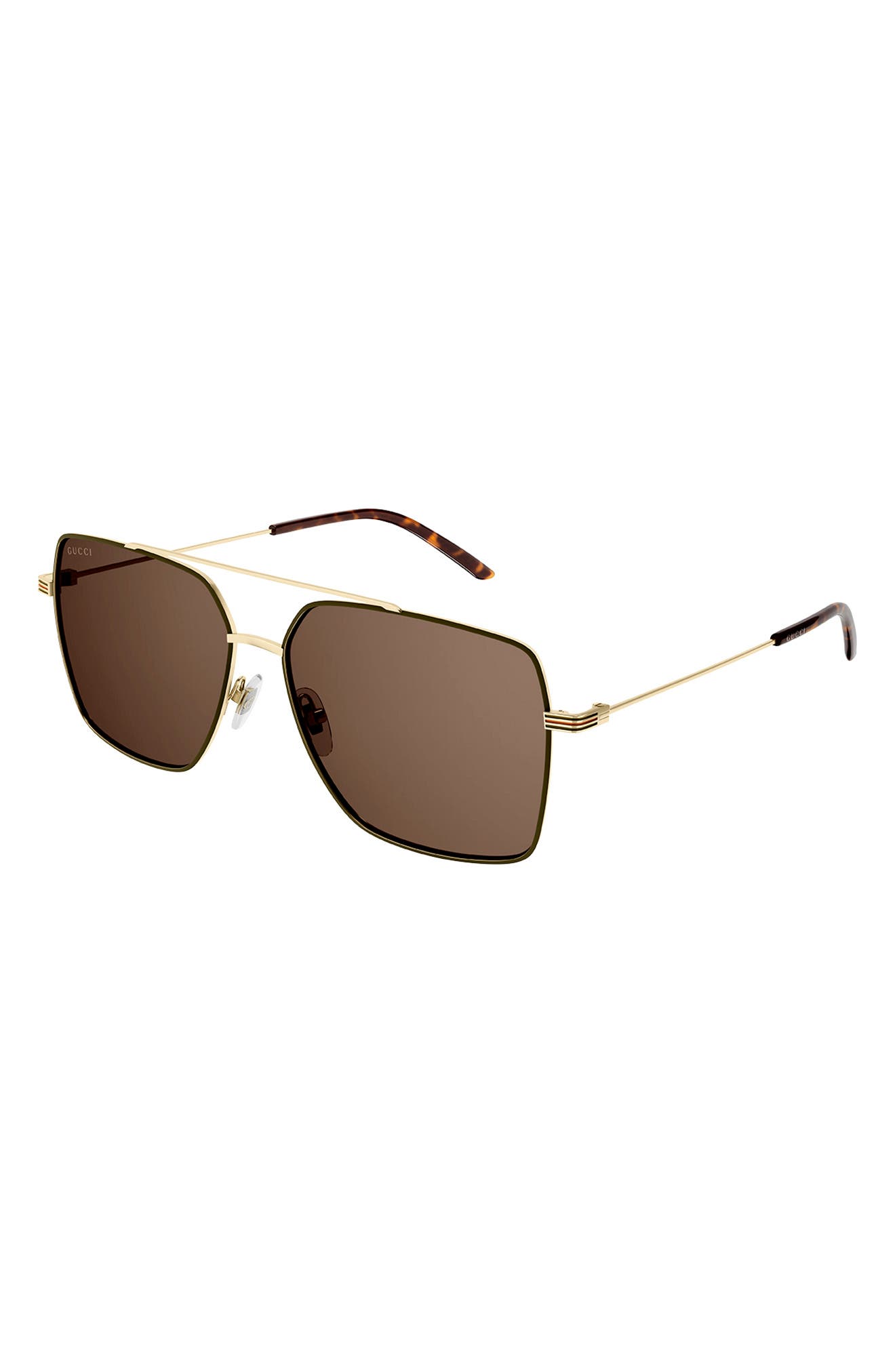 gucci 61mm fashion aviator sunglasses