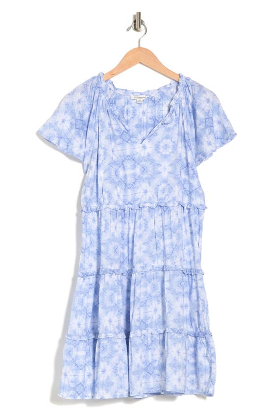 Beachlunchlounge Camila Floral Flutter Sleeve Dress In Cloudy Dream