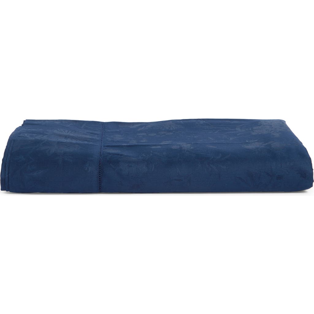 Ralph Lauren Bethany Floral Jacquard Flat Sheet in Polo Navy