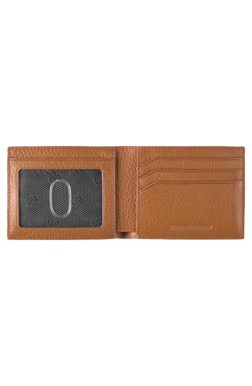 Shop Johnston & Murphy Kingston Woven Leather Bifold Wallet In Brown