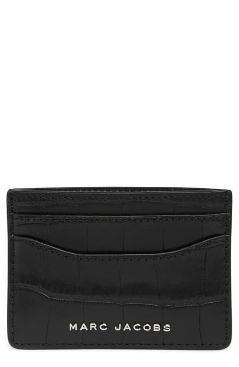 Marc Jacobs M0016990 Black Saffiano Leather With Gold Hardware Medium  Women's Bifold Wallet