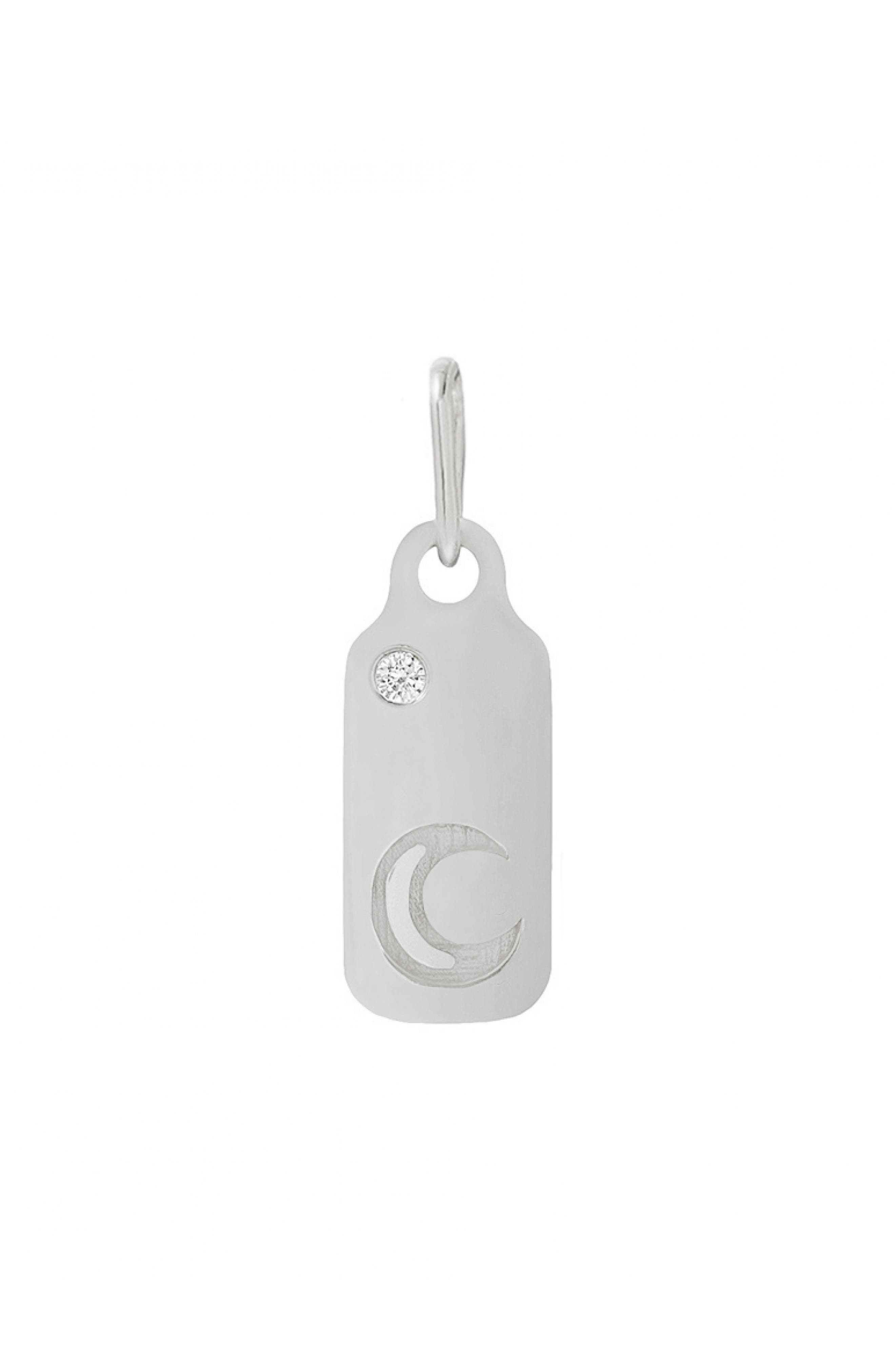 crescent moon dog tag