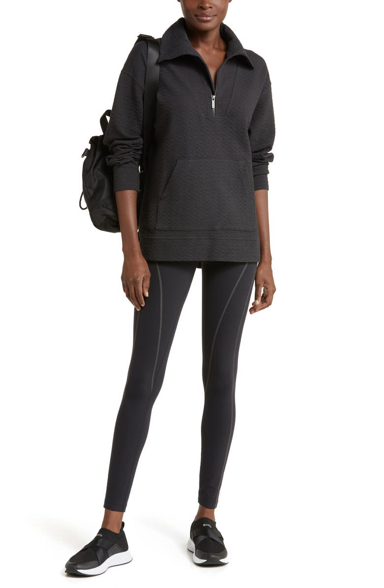 Zella Oversize Textured Half Zip Sweatshirt | Nordstrom