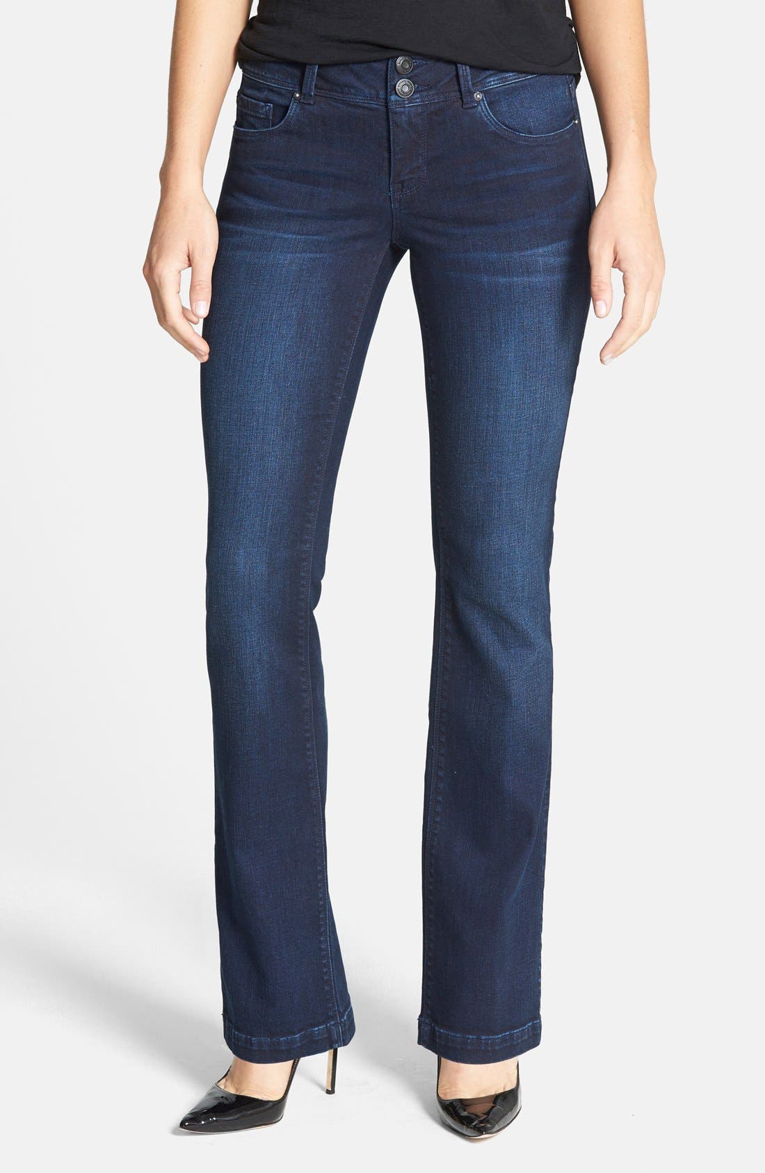 kensie Curvy Bootcut Jeans (True Blue) Nordstrom