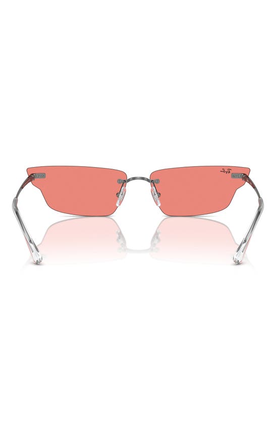 Shop Ray Ban Ray-ban 63mm Frameless Butterfly Sunglasses In Pink
