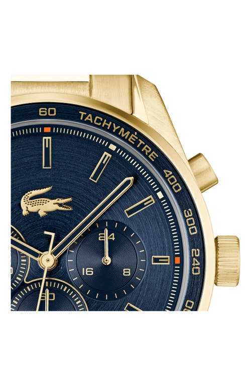 Lacoste Men's Boston Ionic Plated Thin Gold Steel Watch 42mm In Navy