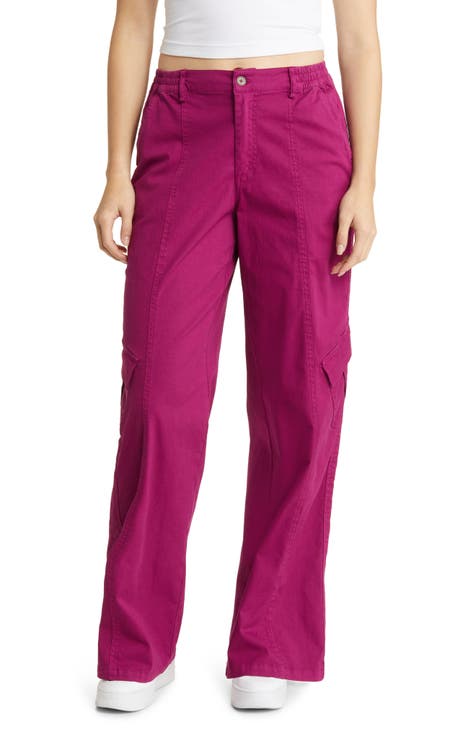 Purple Women's Cargo Pants - Clothing