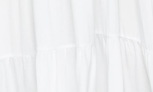 Felina Isabella Tiered Challis Nightgown In White