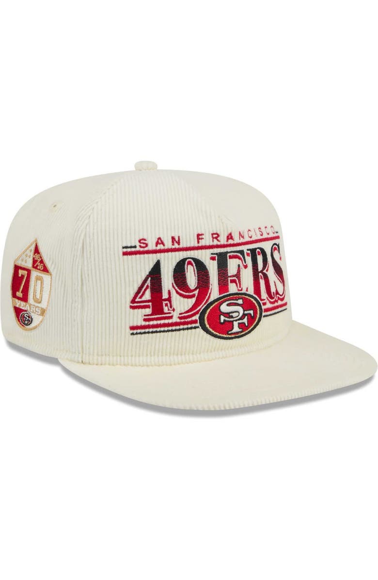 New Era Men's New Era Cream San Francisco 49ers Throwback Corduroy ...