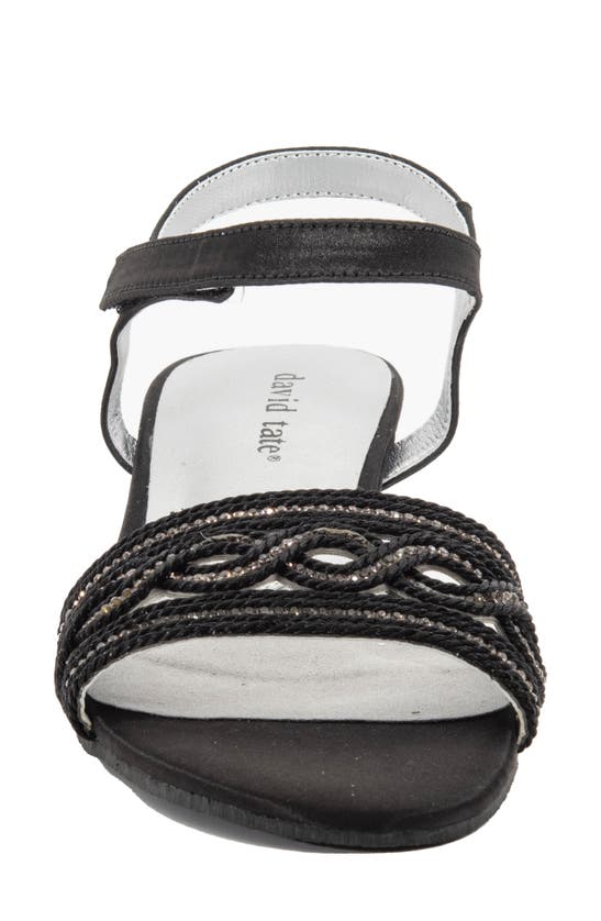 David Tate Indigo Wedge Sandal In Black