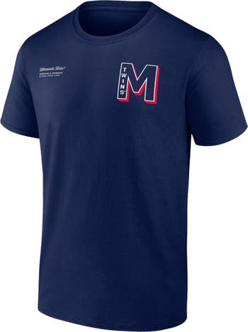 FANATICS Men's Fanatics Branded Navy Minnesota Twins Split Zone T-Shirt