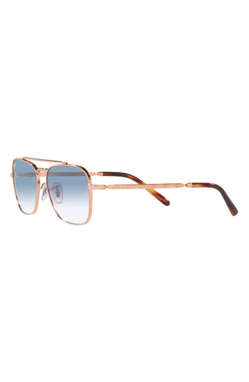 Shop Ray Ban Ray-ban New Caravan 55mm Gradient Square Sunglasses In Rose Gold