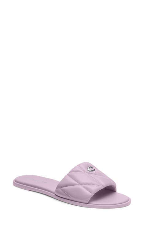 Quilted Flat Slide Sandal (Women)