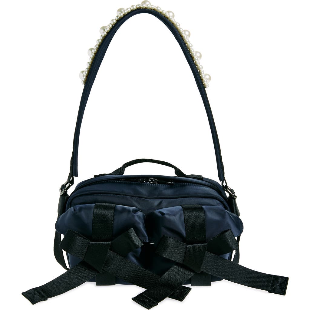 Simone Rocha Crossbody Bum Bag In Navy/pearl