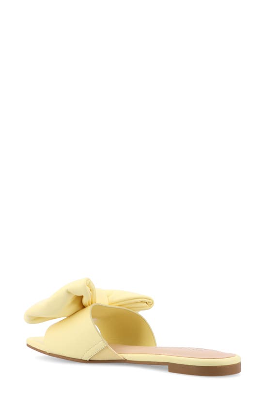 Journee Collection Tru Comfort Foam Fayre Bow Flat In Yellow