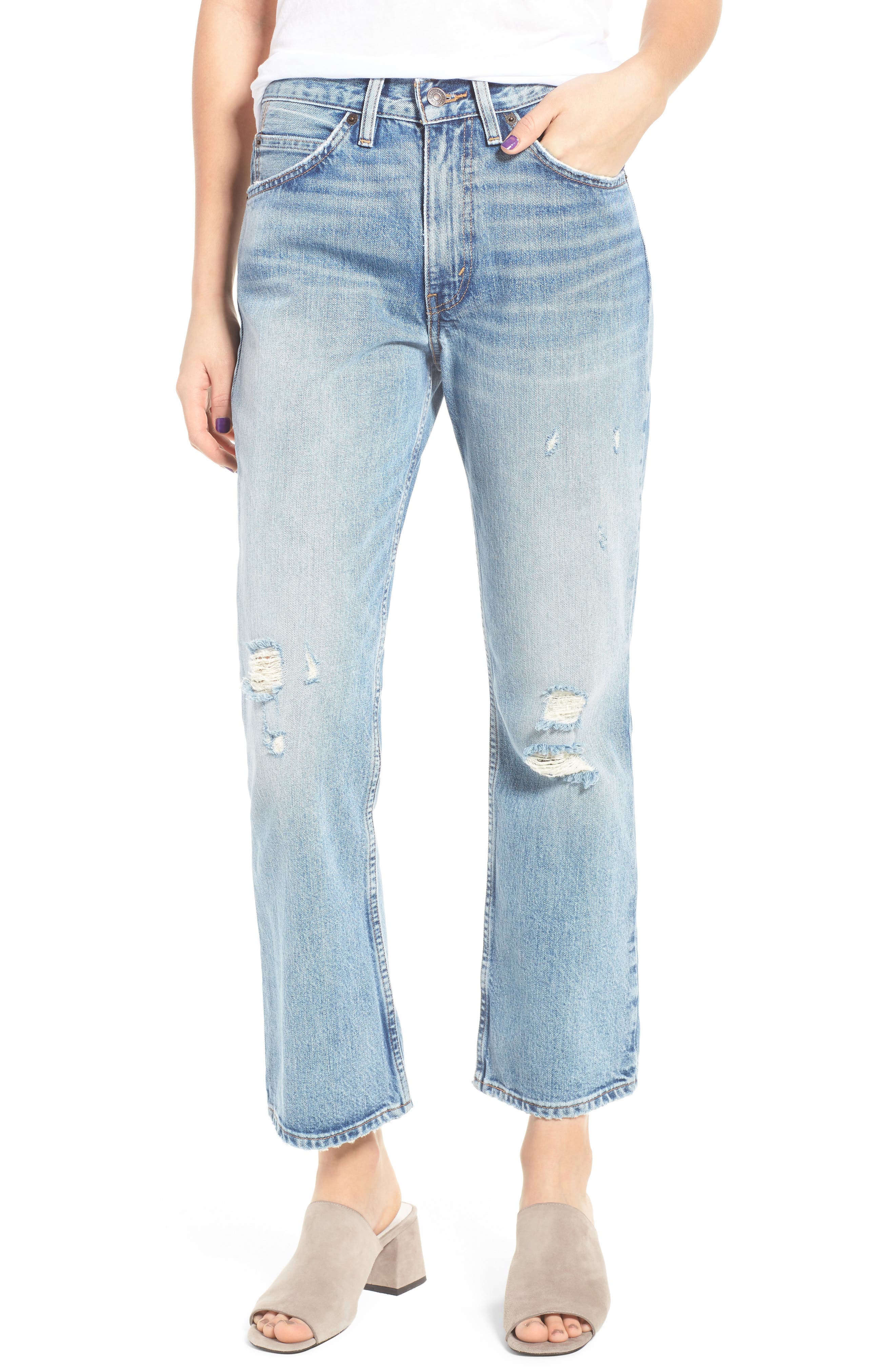 levi's 517 cropped boot cut jeans
