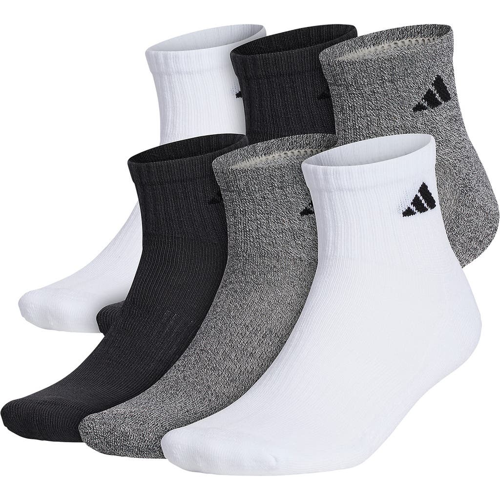 Adidas Originals Adidas 6-pack Athletic Quarter Socks In Multi
