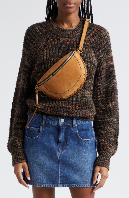 Isabel Marant Skano Suede Crossbody Bag In Cognac