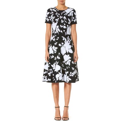 Carolina Herrera Floral Jacquard Dress, Black
