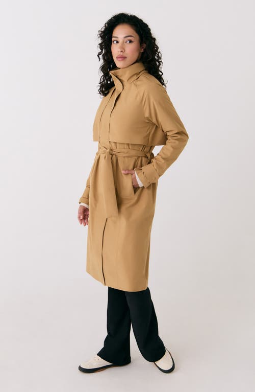 Shop Lole Aliz Waterproof Trench Coat In Carmel