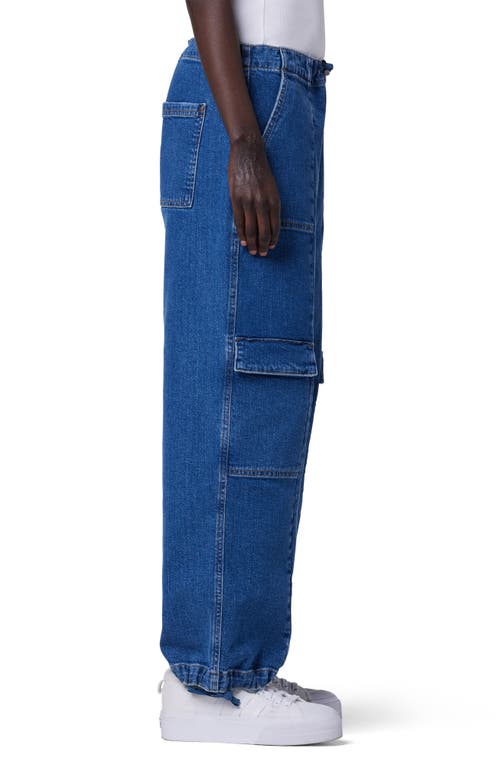 Hudson Drawstring Cargo High-rise Parachute Jeans In Chill