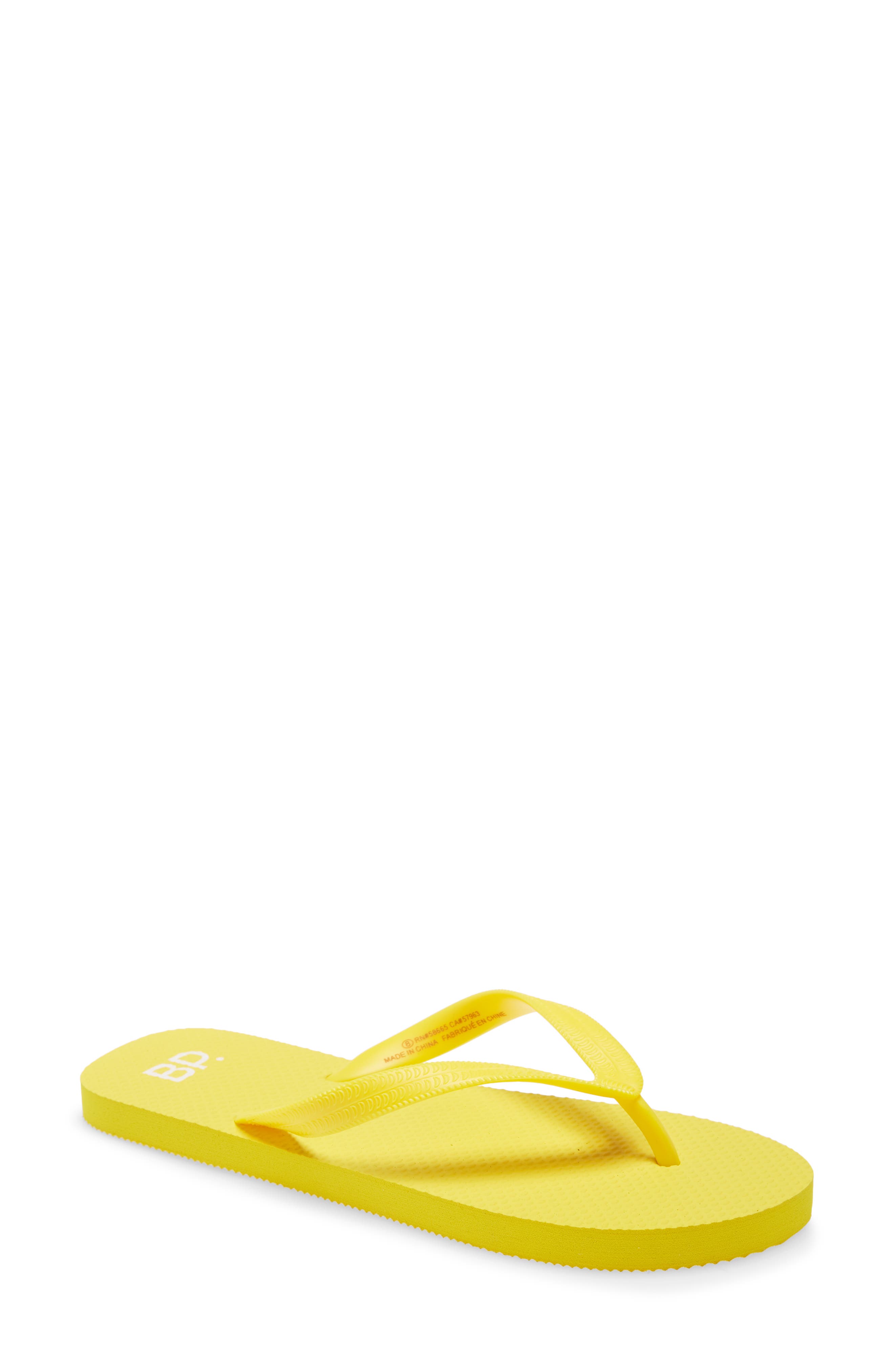 Yellow flip flops Clearance