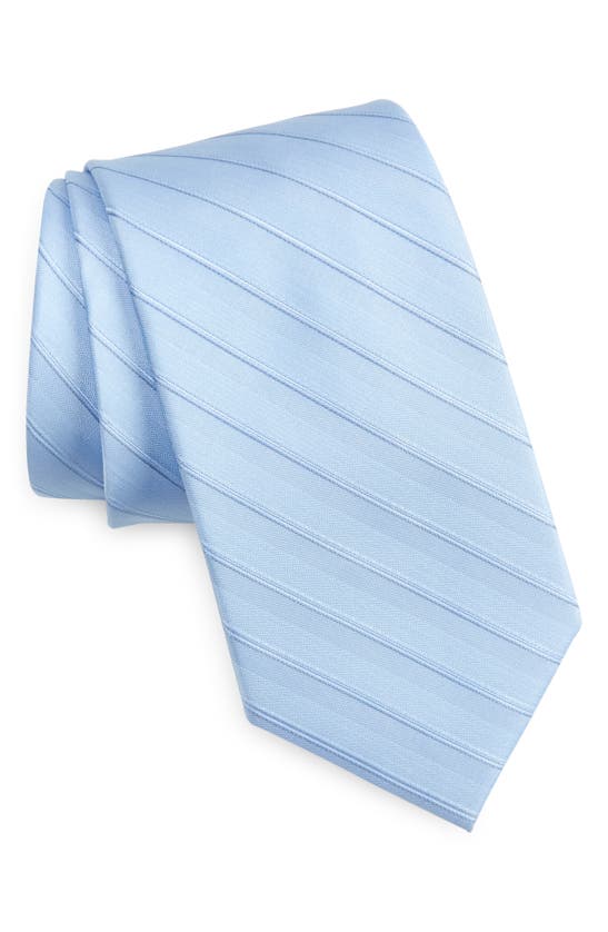 Calvin Klein Tatum Stripe Tie In Lt Blue