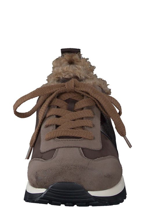 Shop Paul Green Wasa Faux Fur Trim Sneaker In Earth Moro Combo