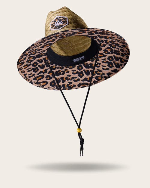 Hemlock Big Cat Straw Lifeguard Hat In Cheetah Print