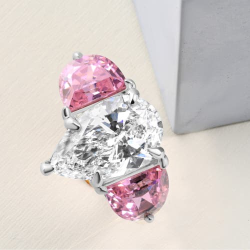 Bliss Diamond Certified 15.40ct Pear Shape Diamond Engagement Ring 14k White Gold Lab Grown In 14k White Gold