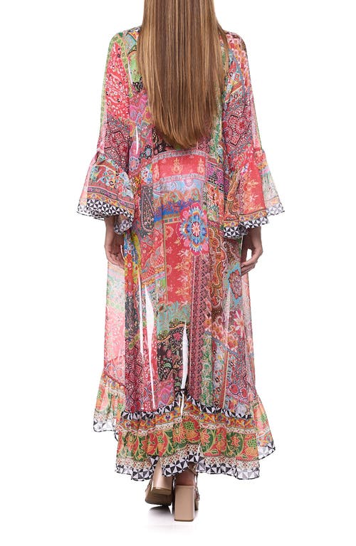 Ranee's Ranees Ruffle Cover-up Duster In Pink