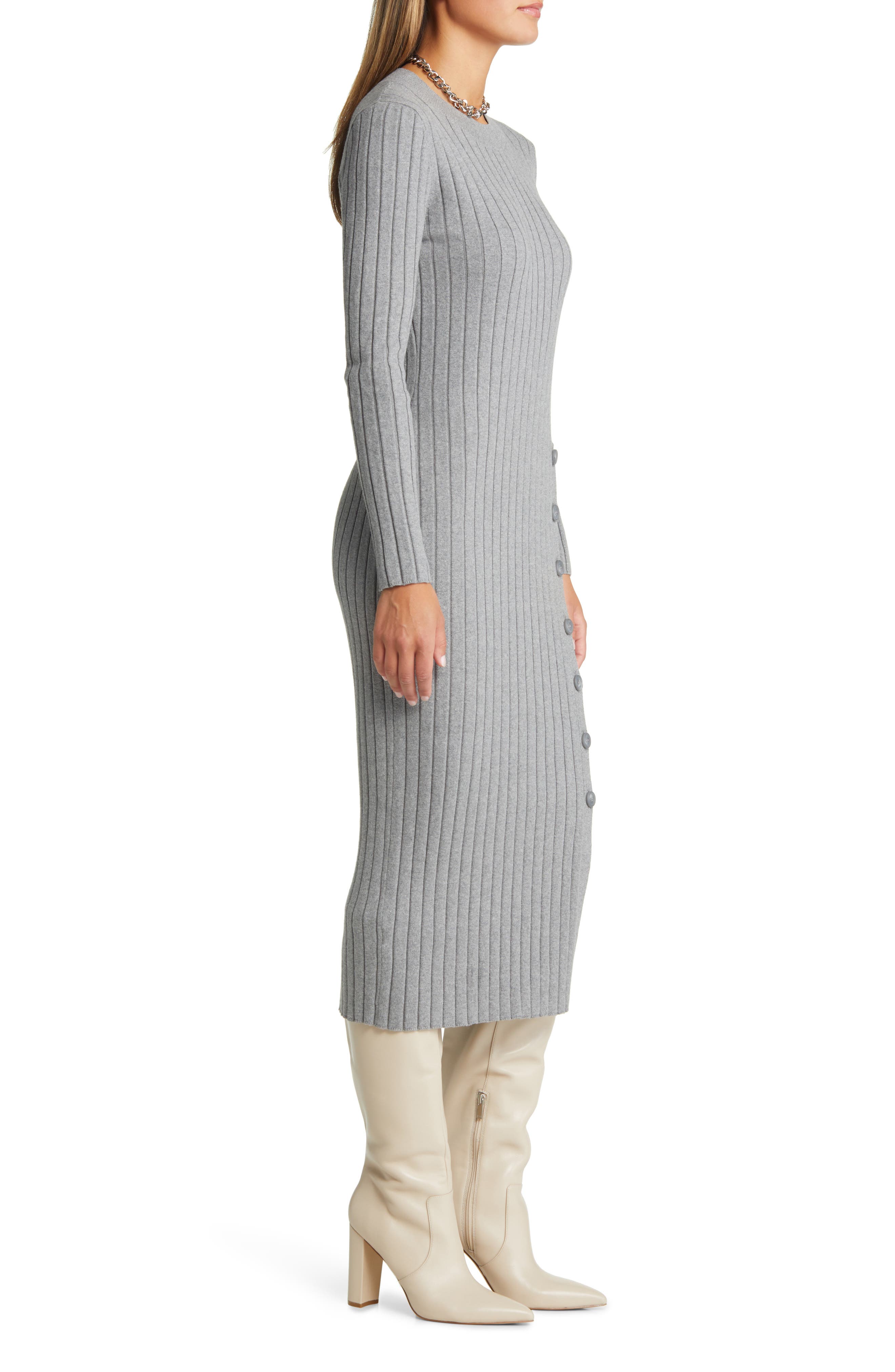 Button Sweater Midi Dress | Nordstrom