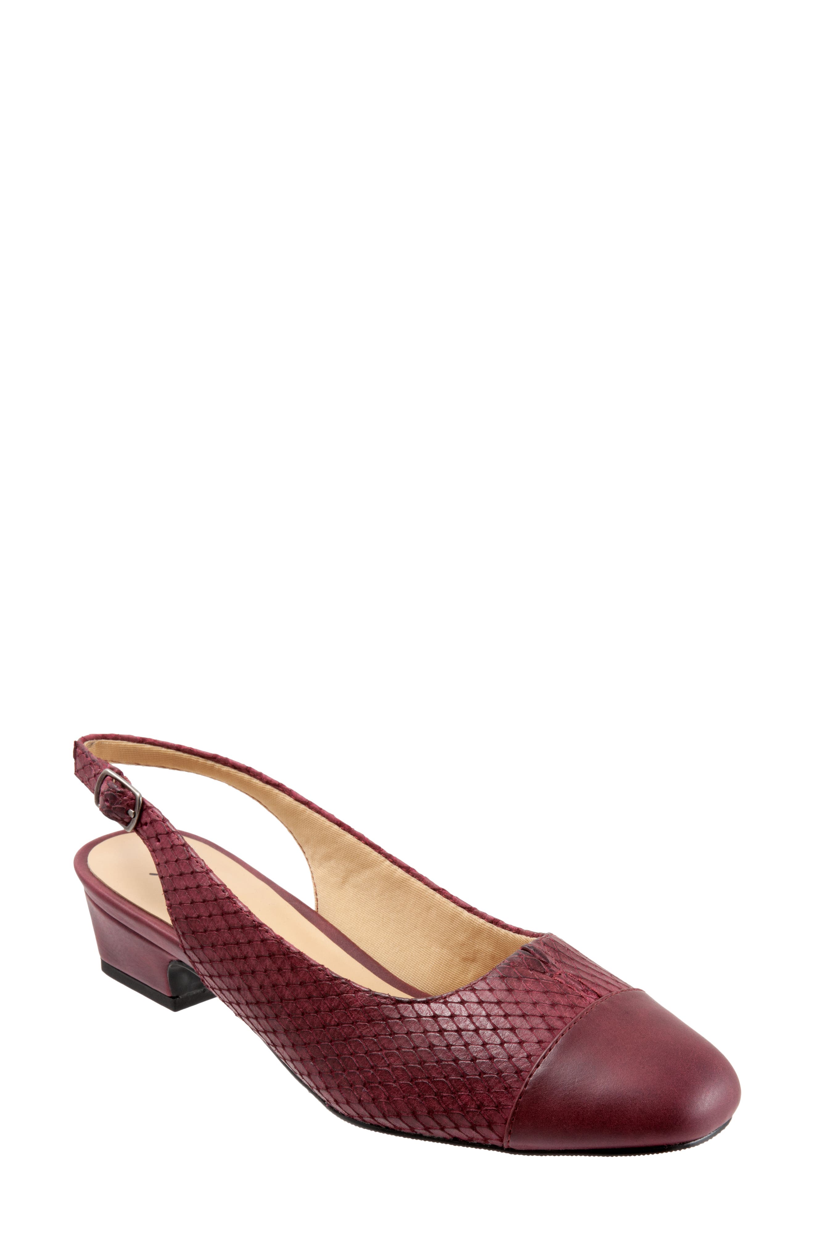 Women's Burgundy Comfort Heels \u0026 Pumps 