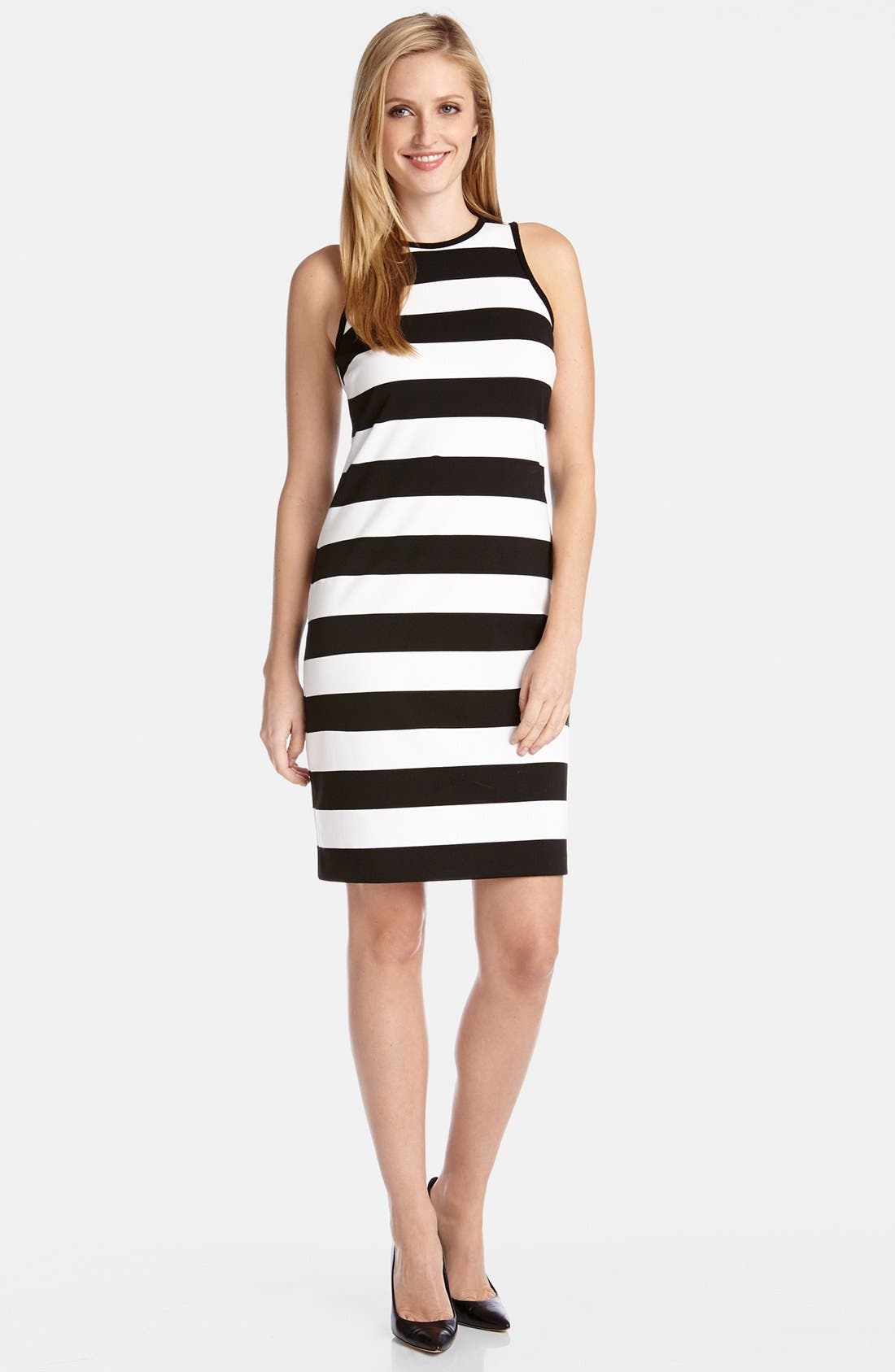 Karen Kane Stripe Exposed Zip Dress Nordstrom
