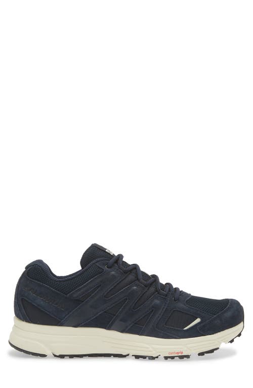 Salomon X-mission 7 Suede Sneaker In Carbon/vanilla/aloe Wash