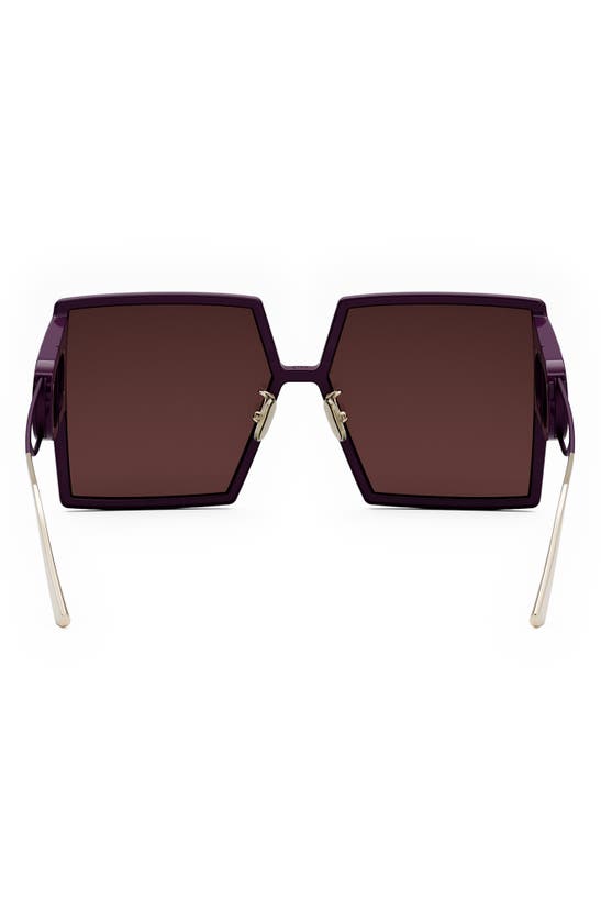 Shop Dior 30montaigne Su 58mm Square Sunglasses In Shiny Bordeaux / Bordeaux