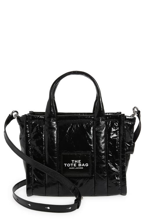Marc Jacobs The Crinkle Leather Mini Tote Bag in Black