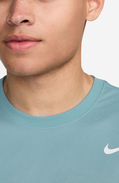 Shop Nike Dri-fit Legend Fitness Muscle T-shirt In Denim Turquoise/black