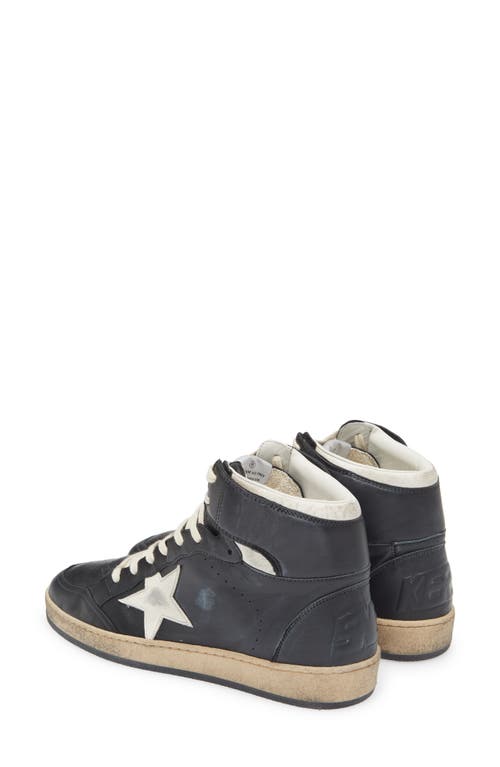Golden Goose Black High-top Lace-up Sneakers In Black/white
