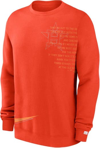 Houston Astros Nike Authentic Collection Raglan Performance Long Sleeve T- Shirt - Orange/Navy