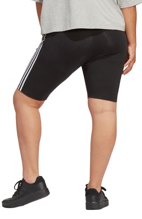 Shop Adidas Originals Adidas 3-strikes Bike Shorts In Black/white