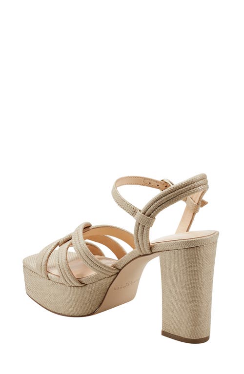 Marc Fisher Ltd Cairo Ankle Strap Platform Sandal In Medium Natural