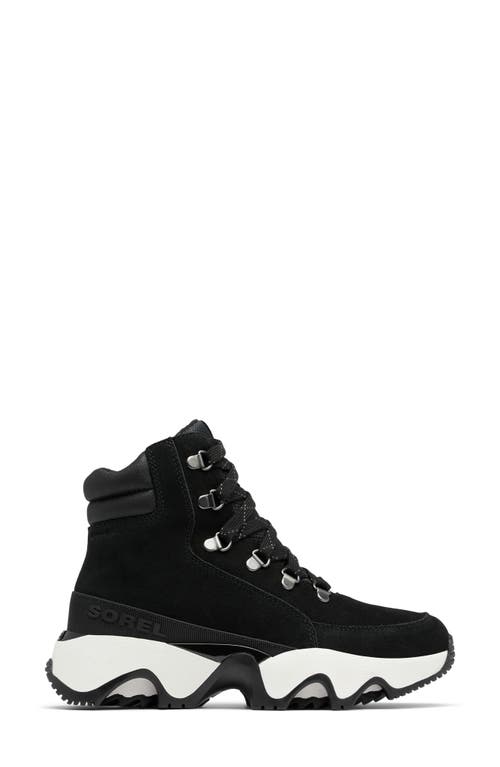 Sorel Kinetic Impact Conquest Waterproof Sneaker Bootie In Black/sea Salt