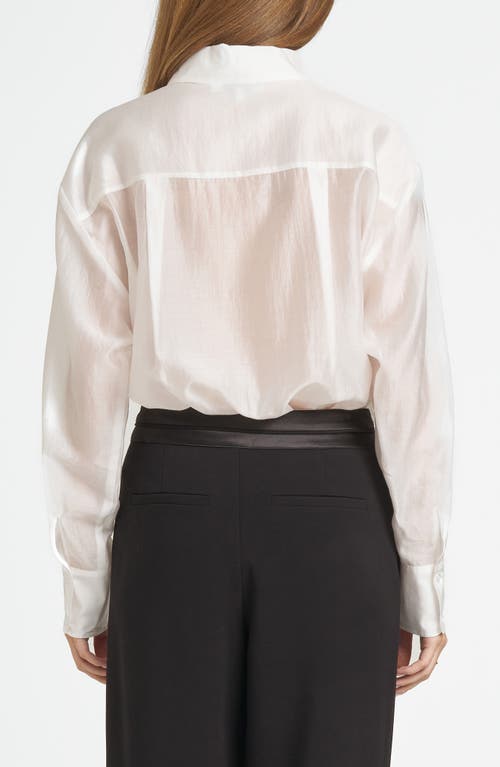 Shop Wayf X Chérie Madeleine Reverie Organza Shirt In Ivory