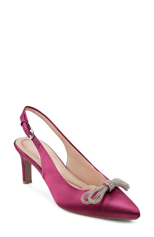 Shop Easy Spirit Roxanne Slingback Pointed Toe Pump In Deep Pink